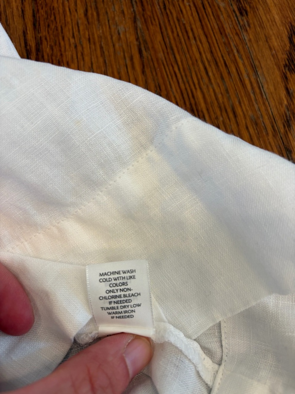 J Jill Linen White Button-Up Drawstring Tunic - women’s large - Picture 5 of 8